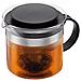 1870-01 1.5L Nero, Trasparente teiera in vetro per la preparazione del tè - Foto miniatura 1