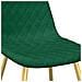 Sedie da Pranzo 4 pz Verde Scuro in Velluto - Foto miniatura 8