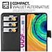 Custodia Compatibile Con Huawei Mate 30 In Nero Carbone - Coperchio Protettiva Con Chiusura Magnetica, Funzione Stand E Tasca Per Le Carte - Foto miniatura 4