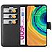 Custodia Compatibile Con Huawei Mate 30 In Nero Carbone - Coperchio Protettiva Con Chiusura Magnetica, Funzione Stand E Tasca Per Le Carte - Foto miniatura 7