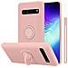 Custodia Compatibile Con Samsung Galaxy S10 5g In Liquid Rosa - Coperchio Protettivo In Silicone Tpu Flessibile Con Anello - Foto miniatura 1