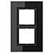 Lsp 982 Gl Sw Nero Placca Per Interruttori E Coperchio Per Presa - Foto miniatura 1