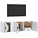 Set Di Mobili Porta Tv 2 Pz Bianco In Legno Multistrato - Foto miniatura 3