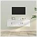 Set Di Mobili Porta Tv 2 Pz Bianco In Legno Multistrato - Foto miniatura 1