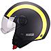 Casco Demi-jet Per Moto Nero E Giallo Con Calotta In Abs Taglia L - Foto miniatura 1