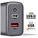 Caricabatterie Gan Usb + Usb-c 45w Microgrid, Grigio Scuro - Foto miniatura 5