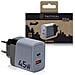 Caricabatterie Gan Usb + Usb-c 45w Microgrid, Grigio Scuro - Foto miniatura 6