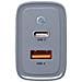Caricabatterie Gan Usb + Usb-c 45w Microgrid, Grigio Scuro - Foto miniatura 7