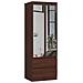 Armadio A 2 Ante Battenti E Cassetti S60 con specchio, 60x51x180 cm, Colore Weng? - Foto miniatura 1