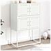 Credenza Bianca 68,5x38,5x107 Cm In Acciaio - Foto miniatura 6