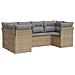 Set Divano da Giardino 6 pz con Cuscini Beige in Polyrattan - Foto miniatura 1