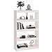 Libreria /divisorio Bianco 80x30x135,5 Cm In Massello Di Pino - Foto miniatura 3