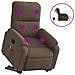 Poltrona A Rialzo Reclinabile Massaggiante Marrone Microfibra - Foto miniatura 1