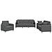 Set di Divani 3 pz con Cuscini Grigio Scuro in Tessuto - Foto miniatura 1
