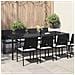 Tavolo da Pranzo da Giardino Nero 250x100x75 cm Polyrattan - Foto miniatura 2