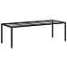 Tavolo da Pranzo da Giardino Nero 250x100x75 cm Polyrattan - Foto miniatura 5