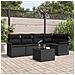 Set Divano da Giardino 6 Pezzi con Cuscini Beige Polirattan - Foto miniatura 2