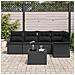 Set Divano da Giardino 6 Pezzi con Cuscini Beige Polirattan - Foto miniatura 3