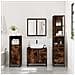 Set Mobili da Bagno 3 pz Rovere Fumo in Legno Multistrato - Foto miniatura 4