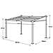 Pergola A Parete 3 × 4 M Fréjus Grigio - Struttura In Alluminio - Foto miniatura 2