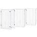 Cancello Cani Porta Pieghevole Bianco 15 Pannelli 750 cm Pioppo - Foto miniatura 4