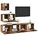 Set mobile TV 4 pcs Legno vecchio 80 x 30 x 30 cm - Foto miniatura 3