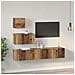 Set mobile TV 4 pcs Legno vecchio 80 x 30 x 30 cm - Foto miniatura 4