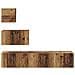 Set mobile TV 4 pcs Legno vecchio 80 x 30 x 30 cm - Foto miniatura 8