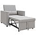 Divano Letto Singolo Grigio nuvola 90 x 165 x 87 cm Tessuto - Foto miniatura 4