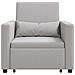 Divano Letto Singolo Grigio nuvola 90 x 165 x 87 cm Tessuto - Foto miniatura 5