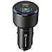 Caricatore Per Auto A Ricarica Rapida 63w Usb-c Power Delivery 45w E Usb 3.0 18w, Nero - Foto miniatura 1
