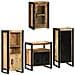 Set di mobili per il bagno 4 pcs Legno di Mango Massello - Foto miniatura 2
