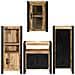 Set di mobili per il bagno 4 pcs Legno di Mango Massello - Foto miniatura 9