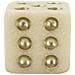 Dado Decorativo Quarzy Piccolo In Resina Bianco E Oro - Foto miniatura 2