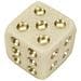 Dado Decorativo Quarzy Piccolo In Resina Bianco E Oro - Foto miniatura 3