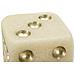 Dado Decorativo Quarzy Piccolo In Resina Bianco E Oro - Foto miniatura 4