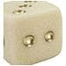 Dado Decorativo Quarzy Piccolo In Resina Bianco E Oro - Foto miniatura 5