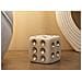 Dado Decorativo Quarzy Piccolo In Resina Bianco E Oro - Foto miniatura 6