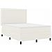 Letto a molle Crema e Bianco 160 x 200 cm Tessuto in Cords - Foto miniatura 1