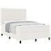 Letto a molle Crema e Bianco 160 x 200 cm Tessuto in Cords - Foto miniatura 3