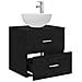 Mobile Lavabo da Parete Rovere Nero 49,5 x 41 x 64,5 cm - Foto miniatura 2