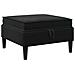 Pouf con Storage Nero Velluto - Foto miniatura 1