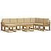 Set di divani da esterno con cuscino 9 pcs Bianco e Beige - Foto miniatura 1