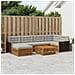 Set di divani da esterno 7 pcs Naturale e Grigio Chiaro - Foto miniatura 2
