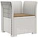 Poltrona a 1 Posto con Cuscino Aspetto Rattan PP Bianco - Foto miniatura 1