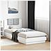 Struttura letto con testata Bianco Legno ingegnerizzato - Foto miniatura 4