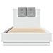 Struttura letto con testata Bianco Legno ingegnerizzato - Foto miniatura 9
