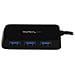 Hub Mini USB 3.0 SuperSpeed a 4 porte portatile - Nero - Foto miniatura 2