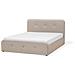 Letto Contenitore Tessuto Rennes 160 X 200 Cm Beige - Foto miniatura 19
