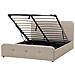 Letto Contenitore Tessuto Rennes 160 X 200 Cm Beige - Foto miniatura 8
